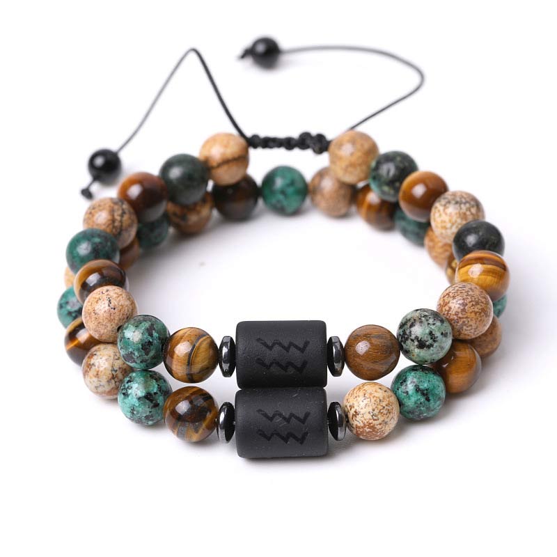 Bracelet Zodiaque en Jaspe Oeil de Tigre