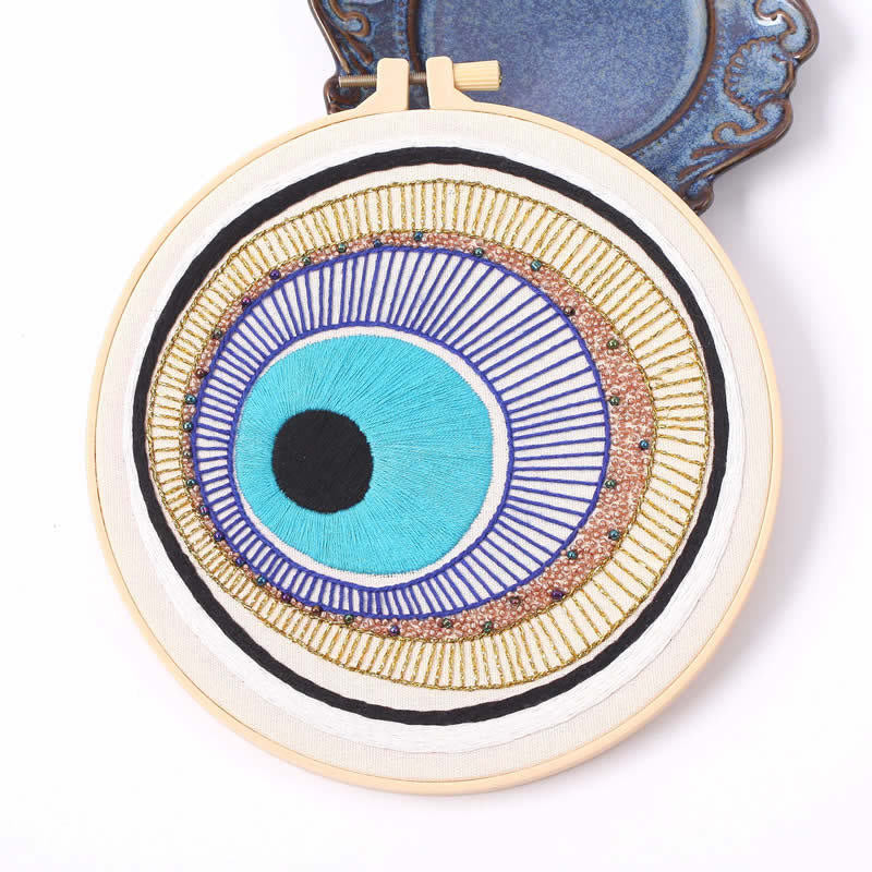 Olivenorma Evil Eye Broderie à la main Matériau semi-fini Décoration 