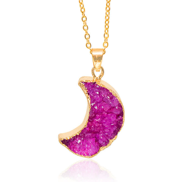 Collier croissant de lune en cristal naturel Olivenorma