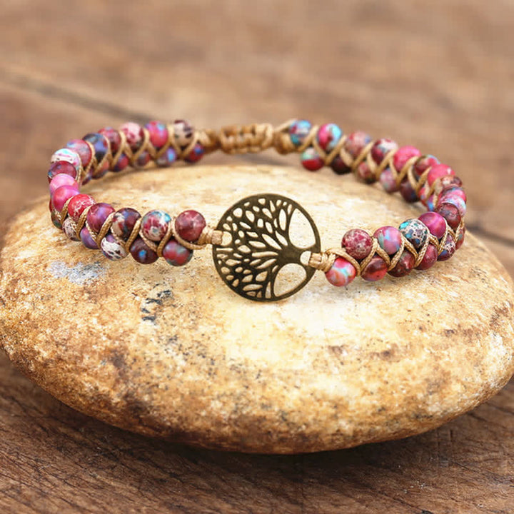 Bracelet en pierre de transformation et d'évolution spirituelle Olivenorma
