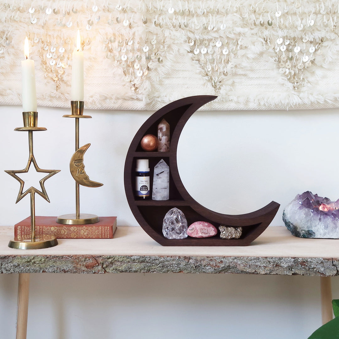 Etagère en cristal de lune fabriquée à la main par Olivenorma