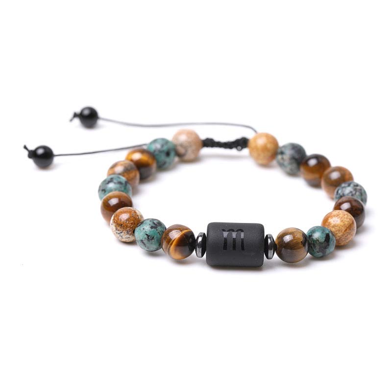 Bracelet Zodiaque en Jaspe Oeil de Tigre