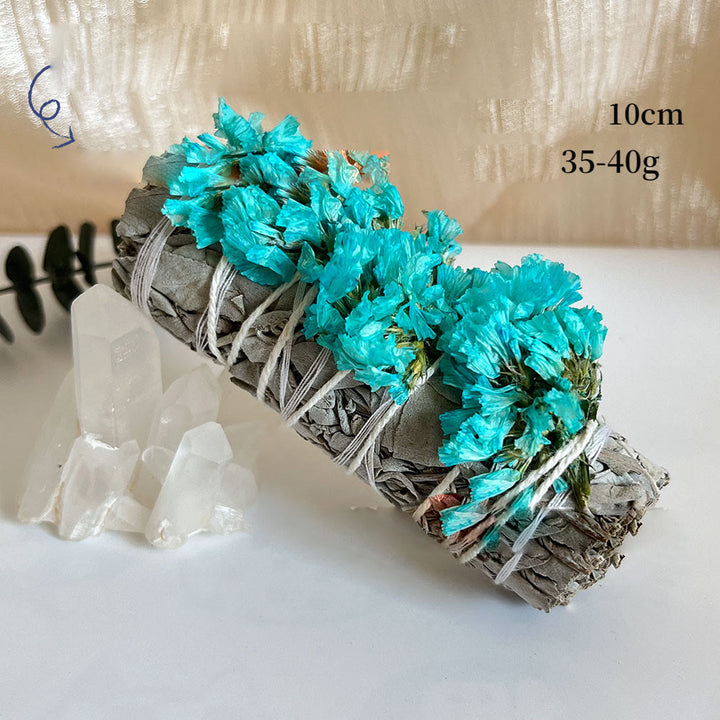 Fleur Olivenorma « Forget-Me-Not » Méditation de purification par les cristaux Sauge blanche 