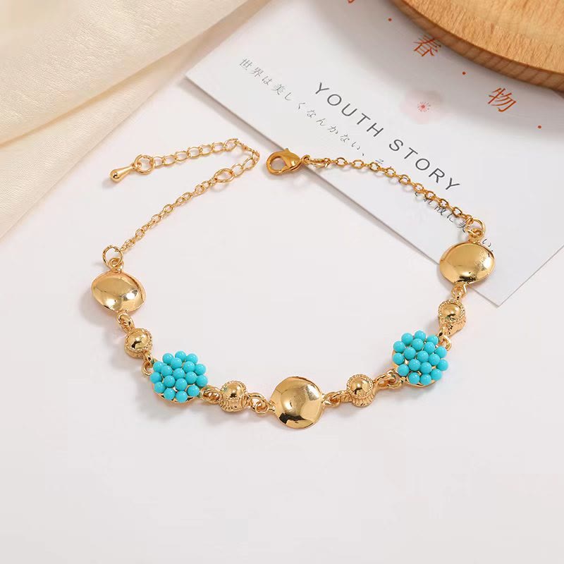 Bracelet mauvais œil bleu turquoise Olivenorma