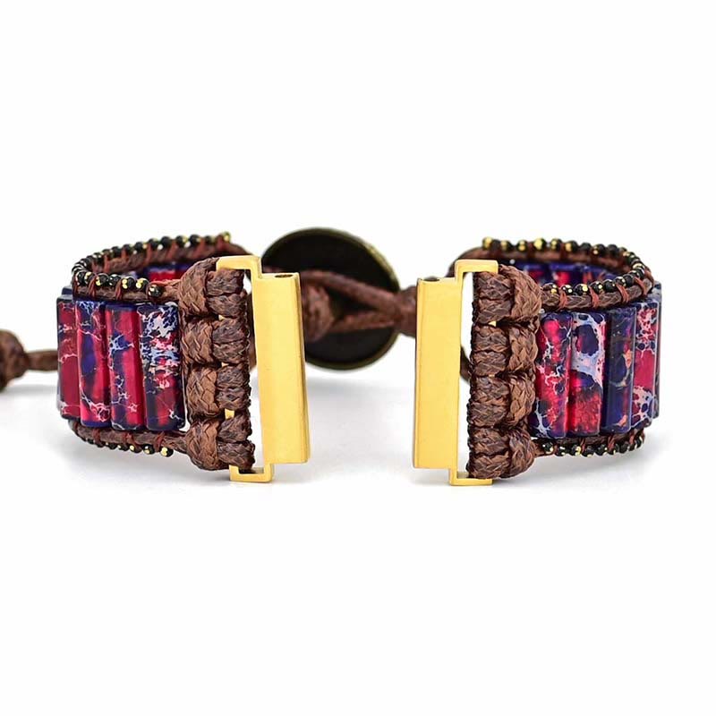 Bracelet Samsung enveloppant Olivenorma Rose Rouge Bleu Pierre Empereur 