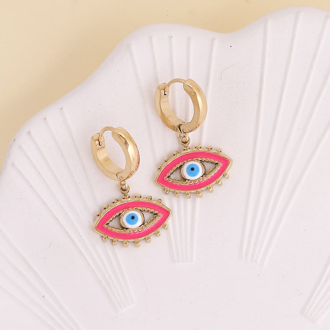 Boucles d'oreilles en époxy couleur contre le mauvais œil Olivenorma - image 4