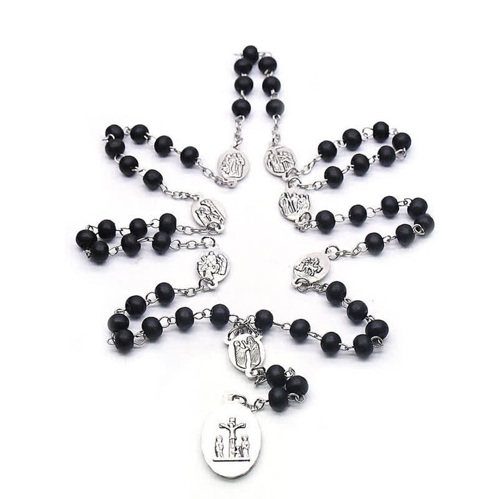 Collier chapelet en onyx noir Madonna Olivenorma