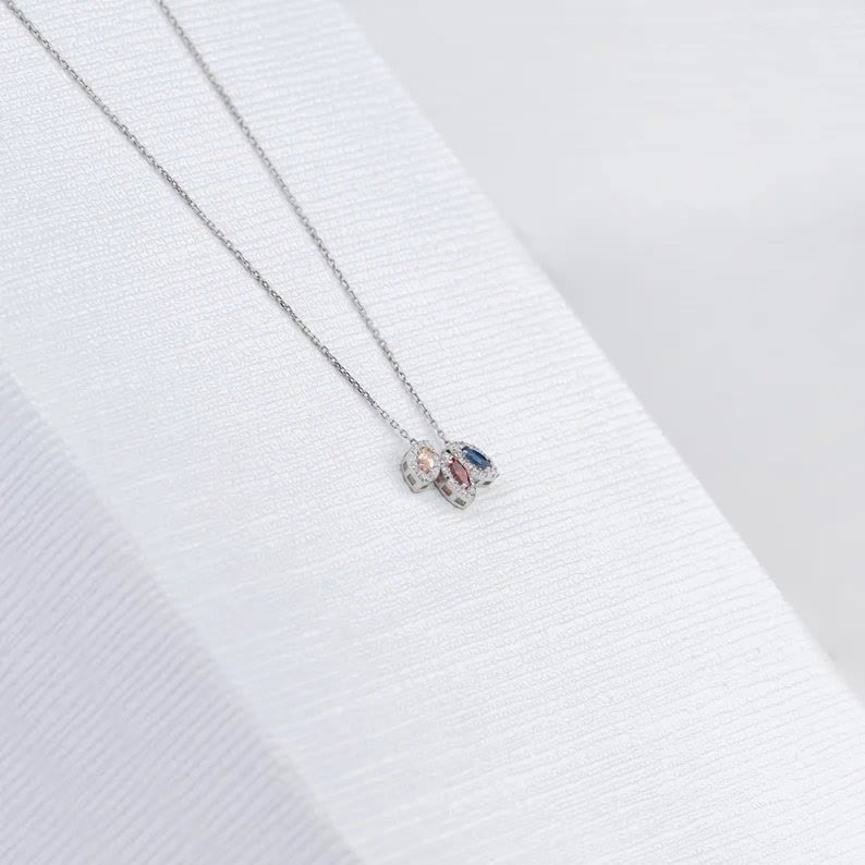 Collier de pierres de naissance en forme de larme Olivenorma Tears Of Joy 1-8