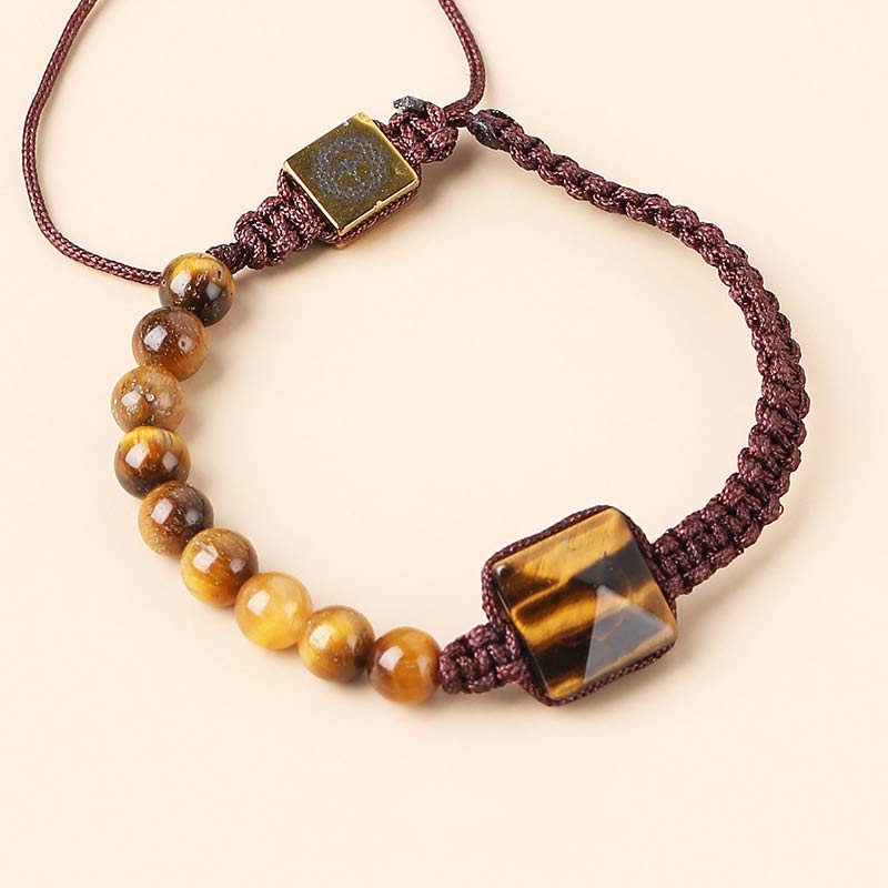 Bracelet de protection en œil de tigre naturel