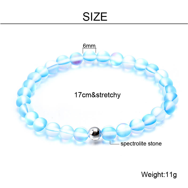 Bracelet en perles de verre cristal bleu Olivenorma 