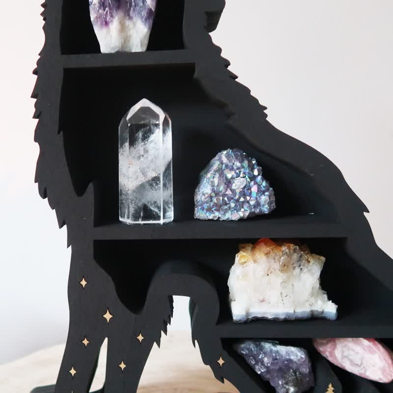 Etagère en cristal faite main en forme de loup Olivenorma