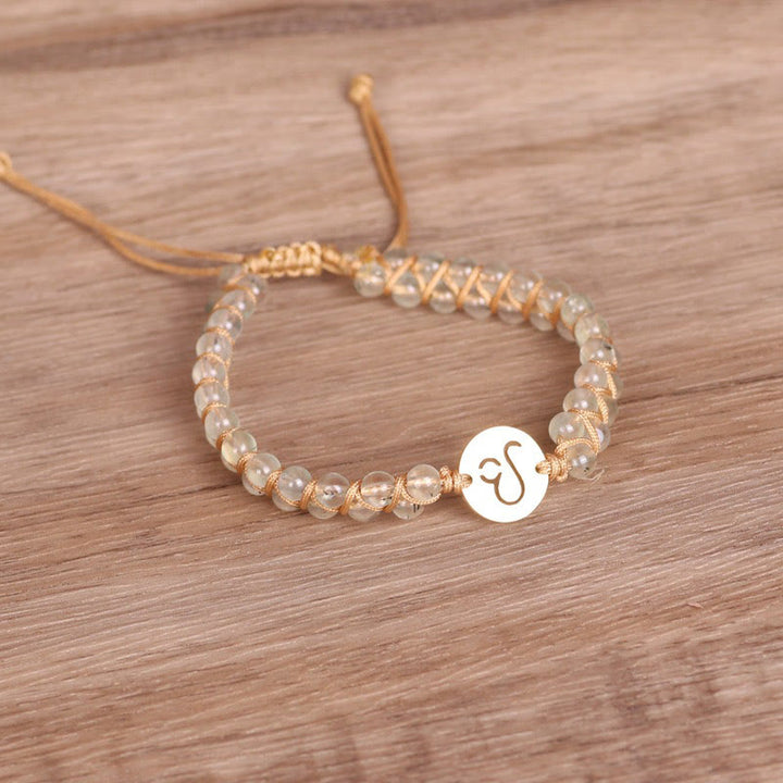 Bracelet enroulé de guérison et d'équilibre en cristal du zodiaque Olivenorma