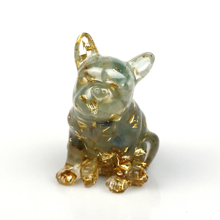 Décoration en pierres précieuses en cristal de bouledogue français Olivenorma - Fluorine - image 0