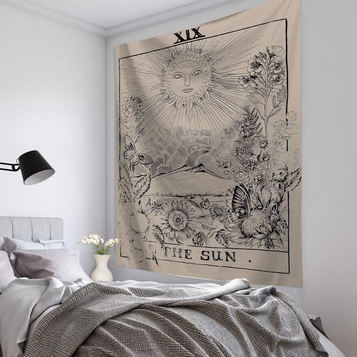 Tapisserie murale avec cartes de tarot