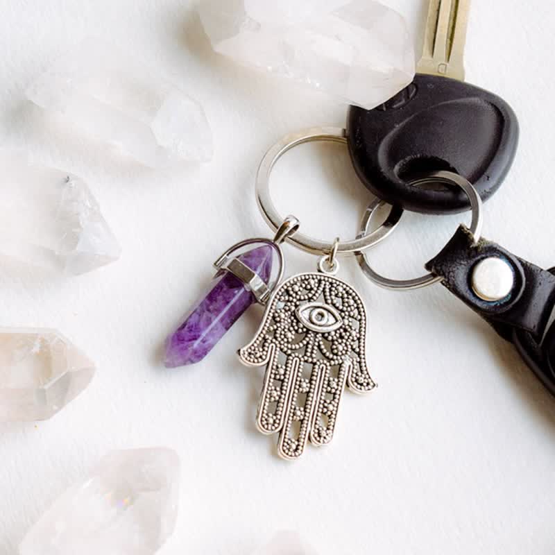 Porte-clés en cristal inspirant en forme de main de Fatima Olivenorma