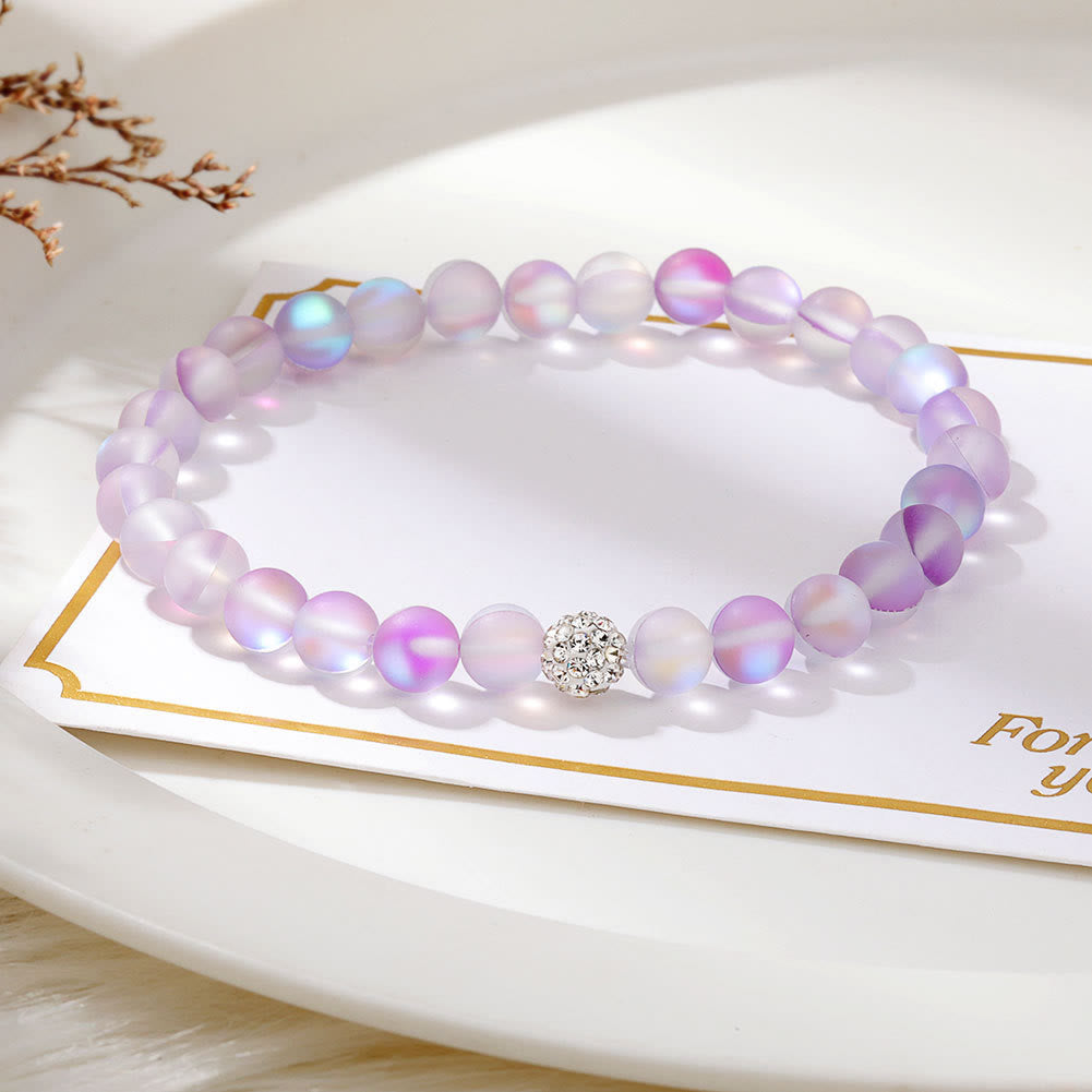 Bracelet Olivenorma en perles de verre et cristal de zircon