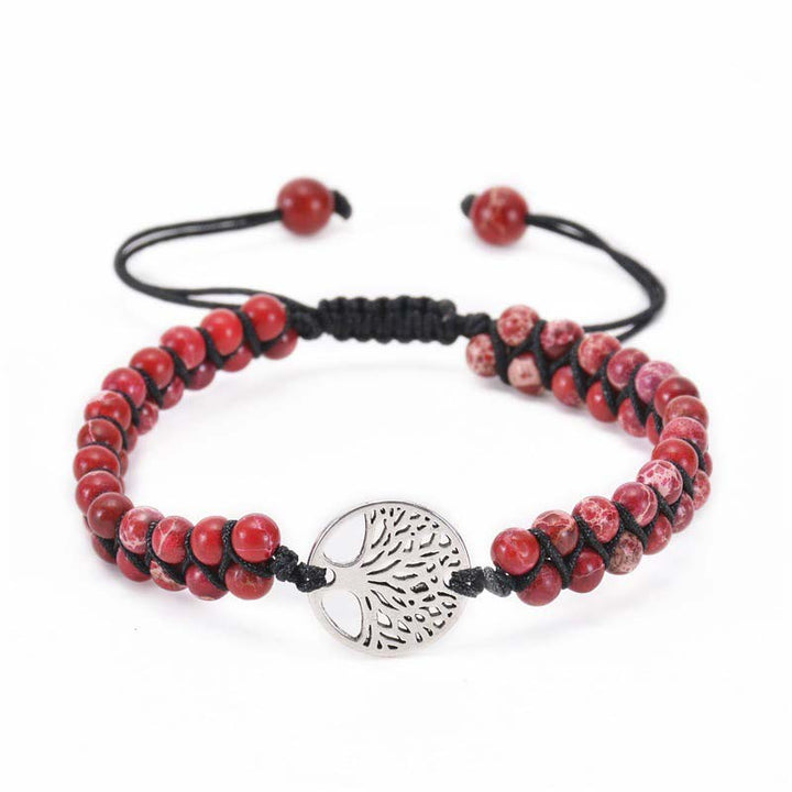 Bracelet tressé double en cristal naturel Arbre de vie Olivenorma