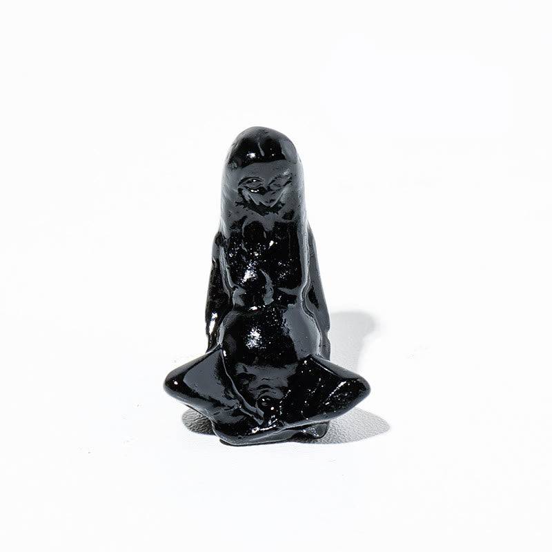 Pierre brute naturelle Olivenorma Déesse Gaia Sculpture Décoration en pierres précieuses - Obsidienne - image 11