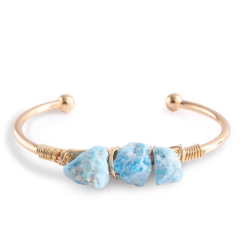 Bracelet vintage en cristal brut et pierres précieuses Olivenorma