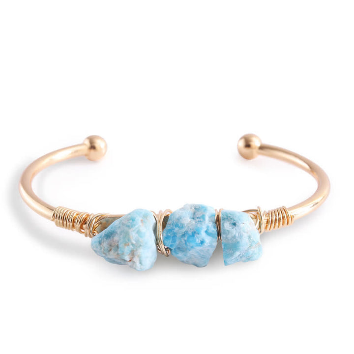 Bracelet vintage en cristal brut et pierres précieuses Olivenorma