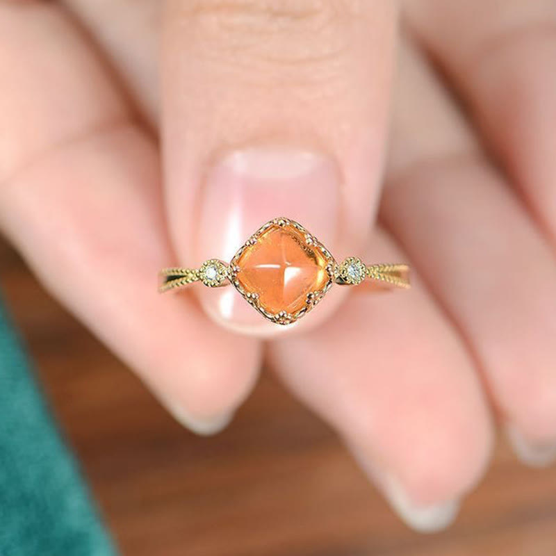 Bague vintage plaquée ou avec pierre de soleil Olivenorma 