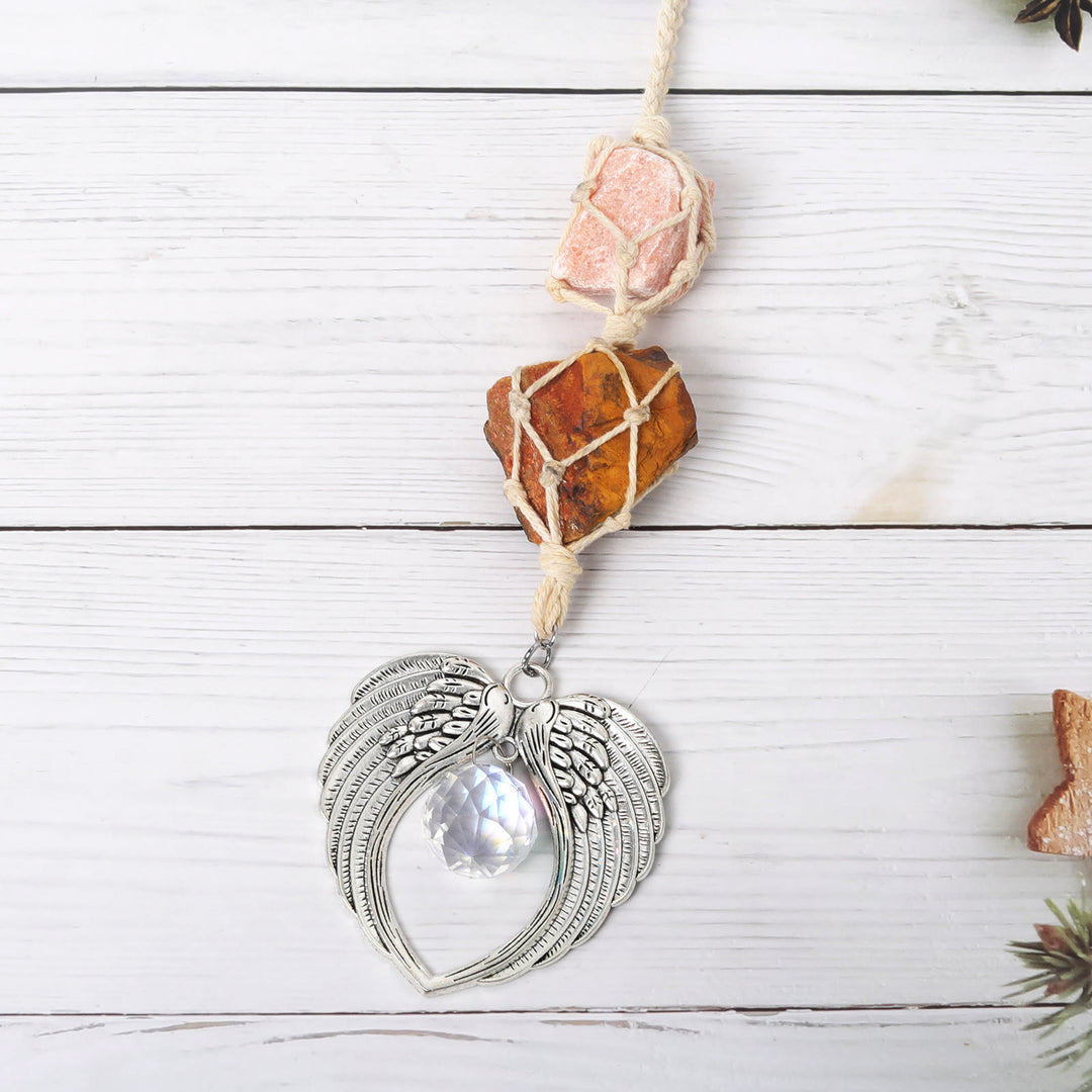 Décoration de fenêtre en forme d'aile d'ange en métal Olivenorma SunCatcher