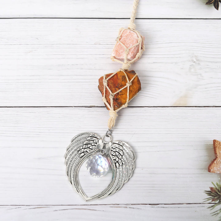 Décoration de fenêtre en forme d'aile d'ange en métal Olivenorma SunCatcher