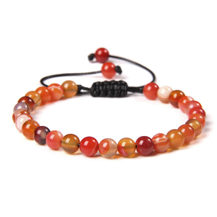 Bracelet tressé en perles de pierre naturelle de 6 mm Olivenorma