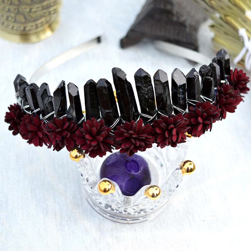 Couronne de fleurs en cristal naturel avec arc- en-Olivenorma 