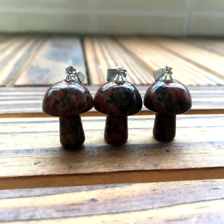 Collier de guérison en forme de champignon d'harmonisation spirituelle Olivenorma 