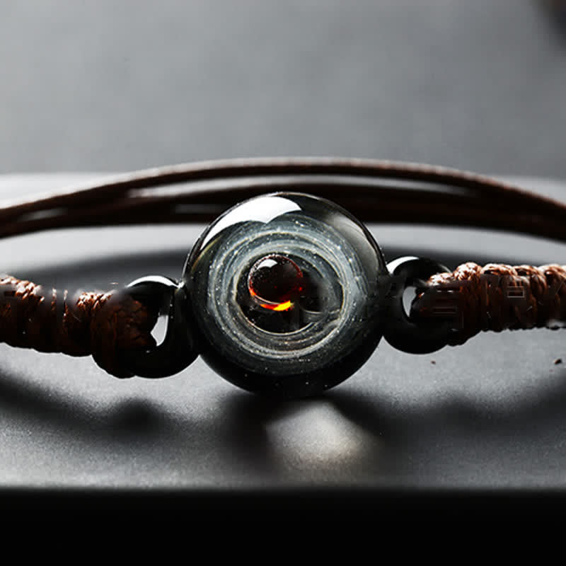 Bracelet créatif en verre avec nébuleuse de l'univers étoilé d' Olivenorma