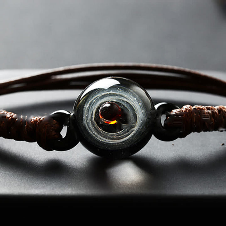Bracelet créatif en verre avec nébuleuse de l'univers étoilé d' Olivenorma