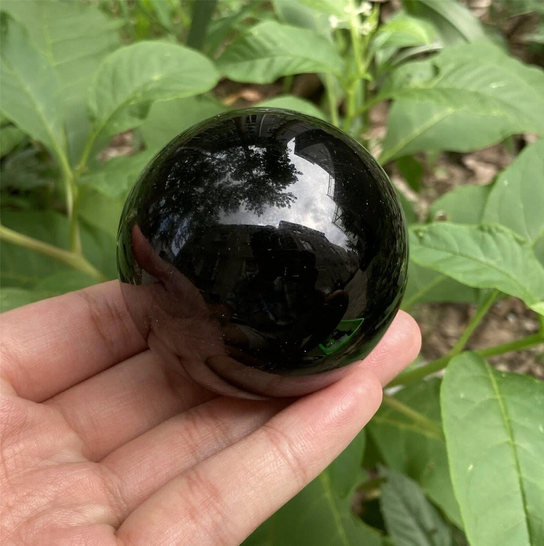 Décoration de sphère en cristal d'obsidienne Olivenorma