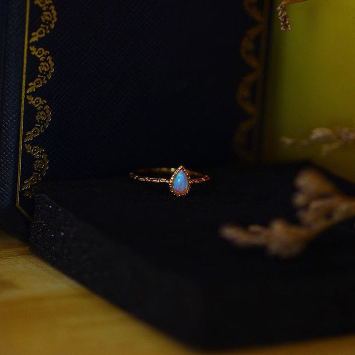 Bague Opale Vintage Olivenorma "Goutte d'Eau"