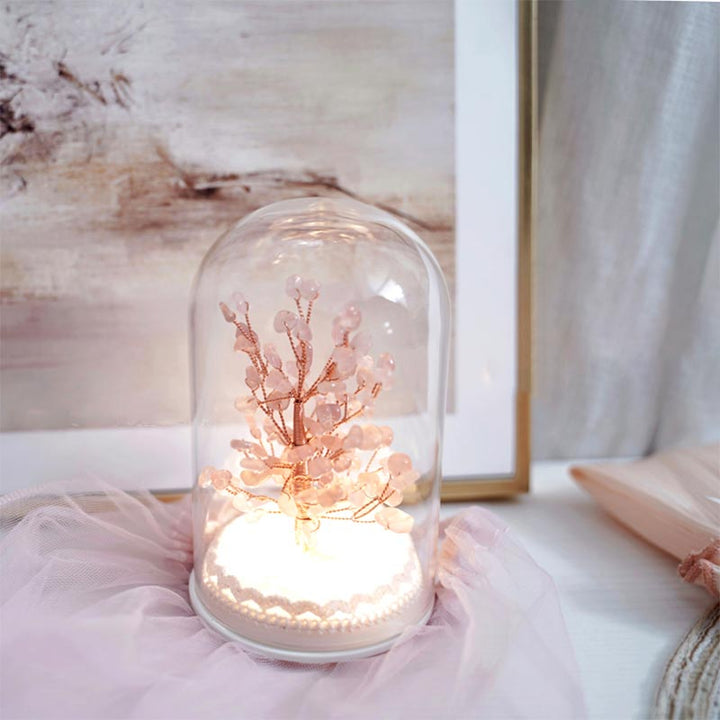 Décoration de Noël en forme de veilleuse en pierre de cristal Olivenorma 
