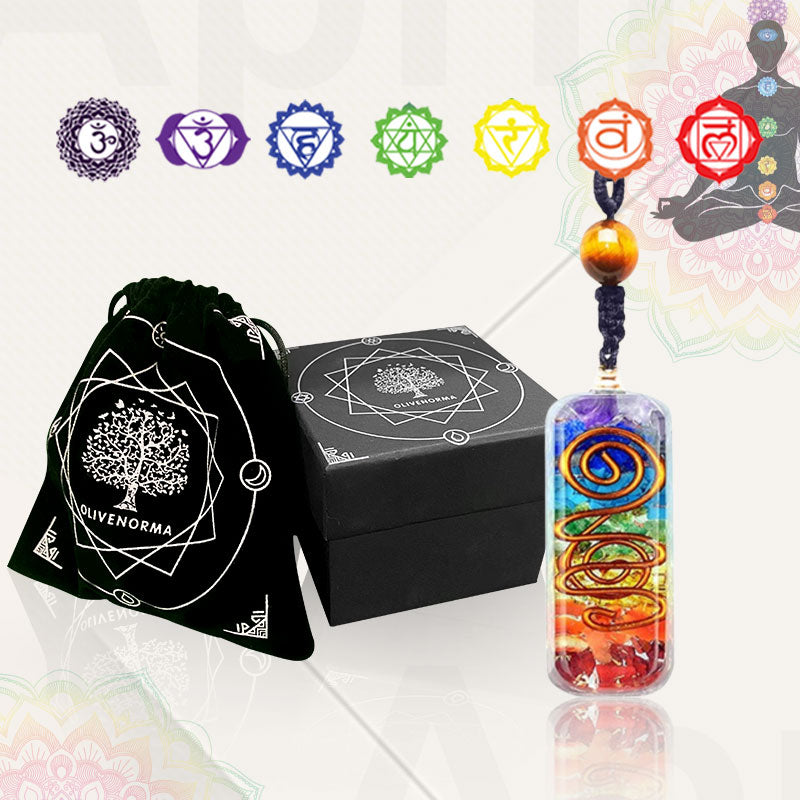 Collier de guérison des chakras orgonite Olivenorma 