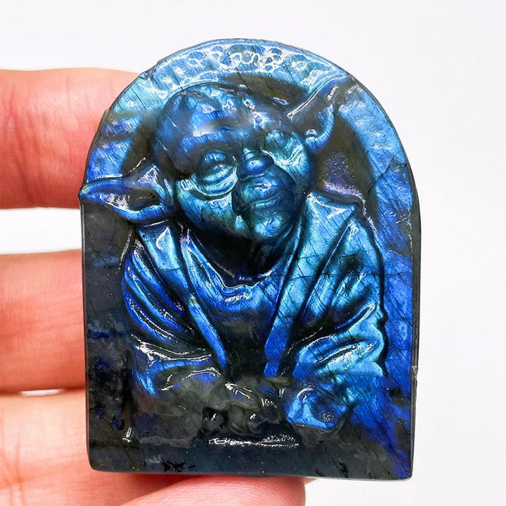 Ornements de visage de lune en labradorite naturelle Olivenorma Décoration en pierres précieuses
