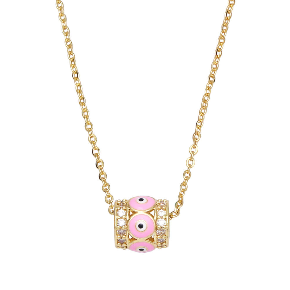 Collier avec pendentif mauvais œil turc style hip-hop Olivenorma