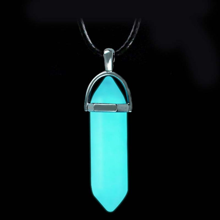Collier en pierre de lune à colonne hexagonale Olivenorma 