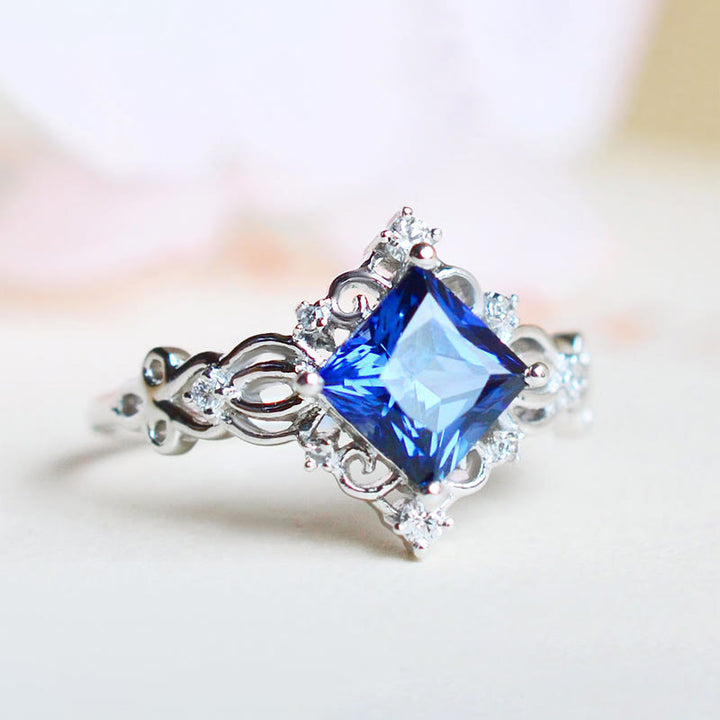 Bague Saphir Carré Olivenorma