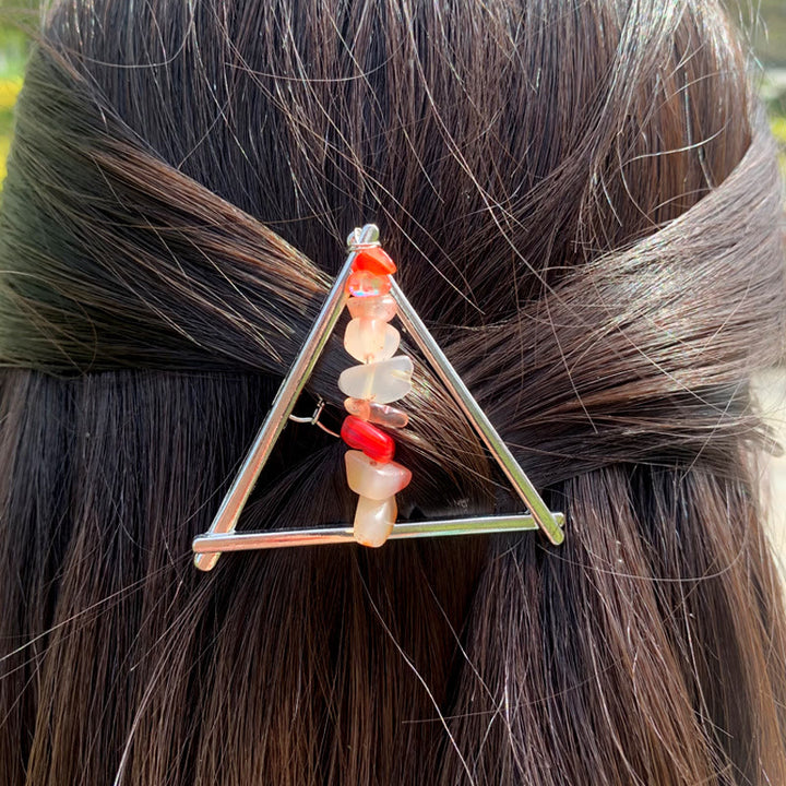 Olivenorma Cristal Triangle Gravier Géométrique Accessoires pour Cheveux Peigne Épingle à Cheveux 