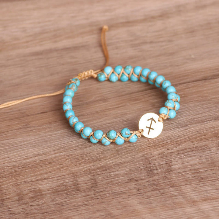 Bracelet enroulé de guérison et d'équilibre en cristal du zodiaque Olivenorma