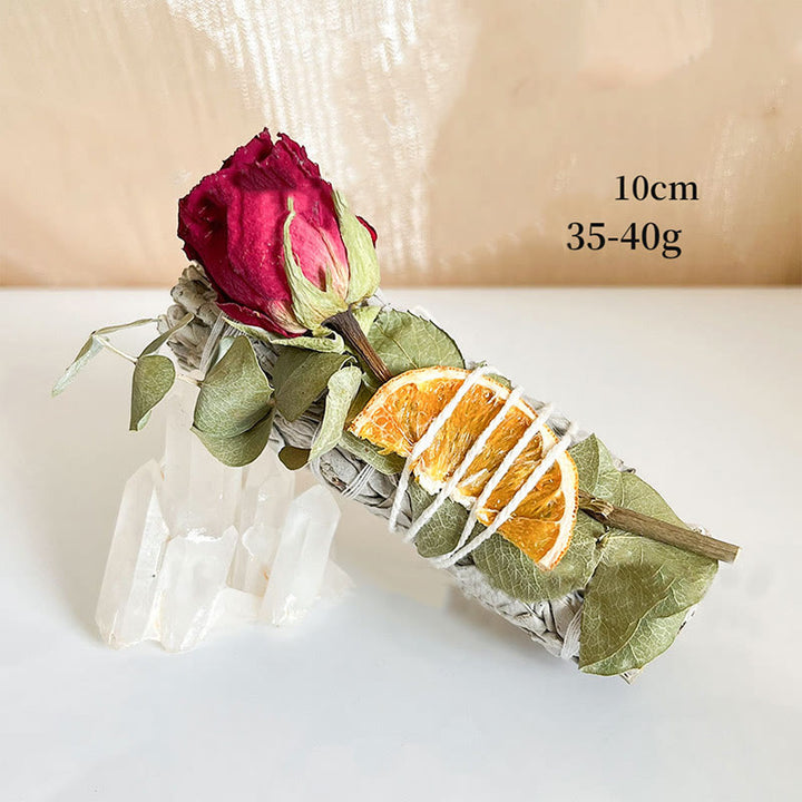 Méditation purifiante aux cristaux d'orange et de cannelle Olivenorma Sauge blanche 