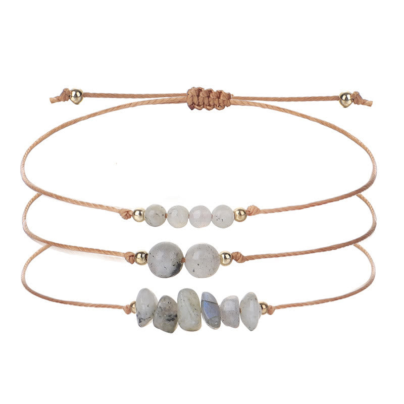 Ensemble de bracelets tressés en perles de gravier Olivenorma 