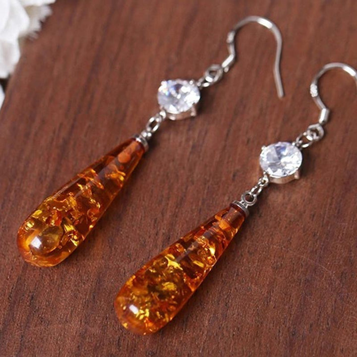 Boucles d'oreilles Olivenorma Amber Balance