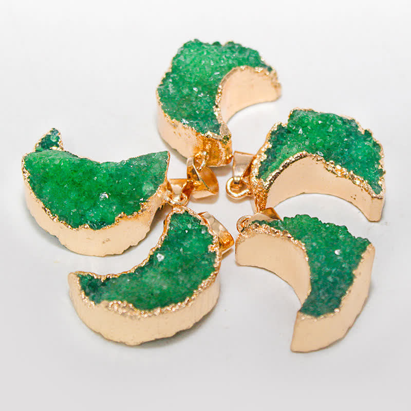 Collier croissant de lune en cristal naturel Olivenorma