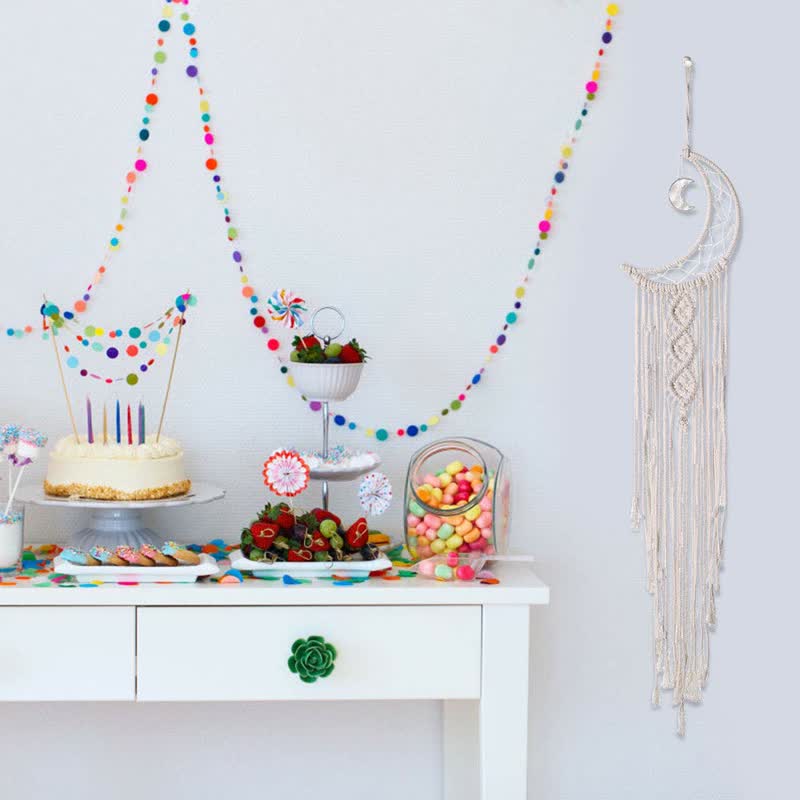 Décoration murale tissée en macramé Olivenorma Bohemian Moon Dream