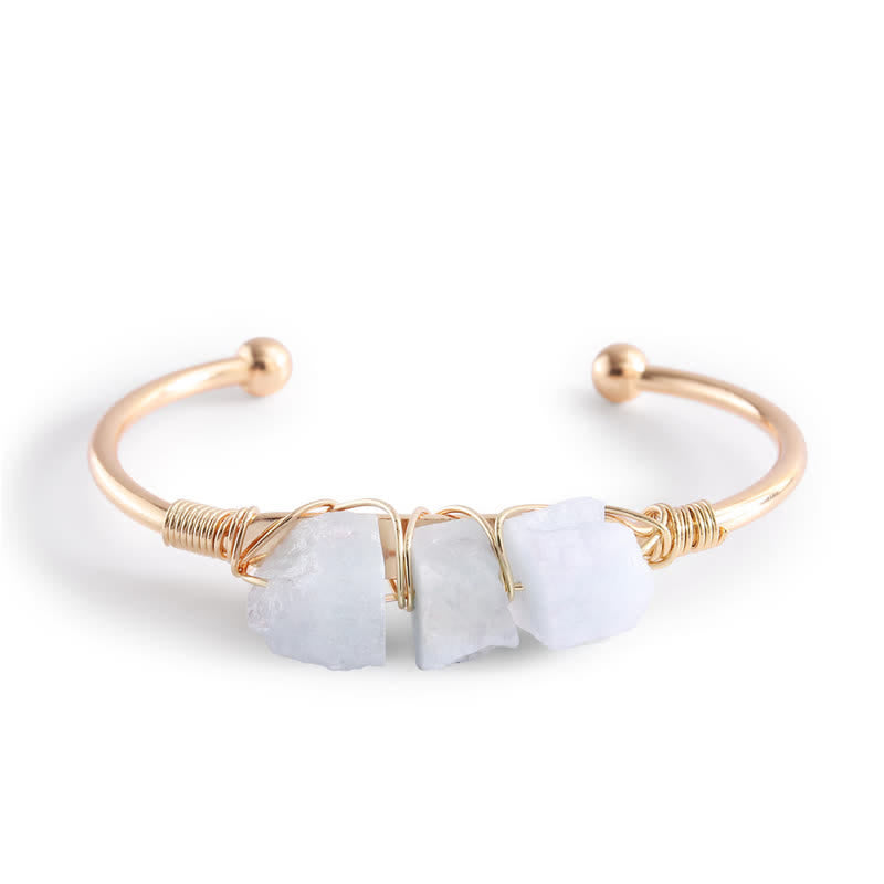Bracelet vintage en cristal brut et pierres précieuses Olivenorma