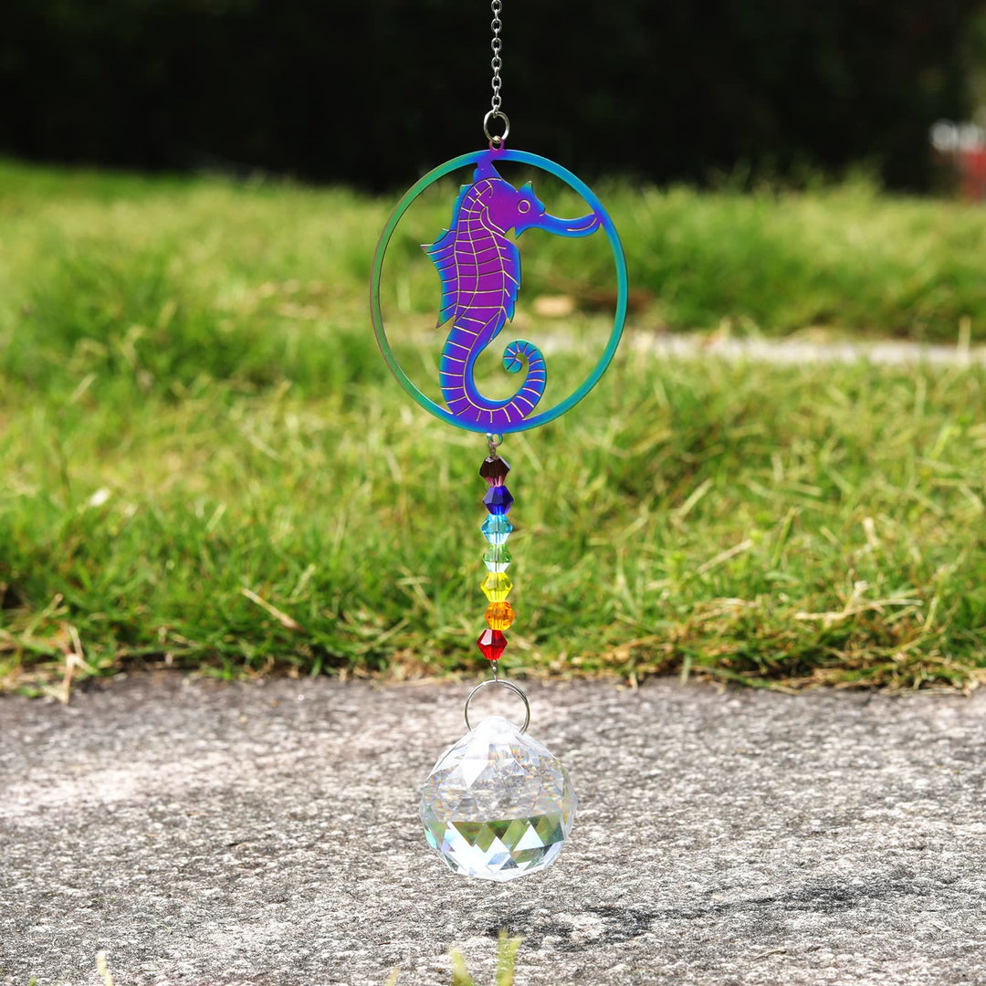 Carillon éolien à suspendre en cristal transparent avec perles chakra Olivenorma 