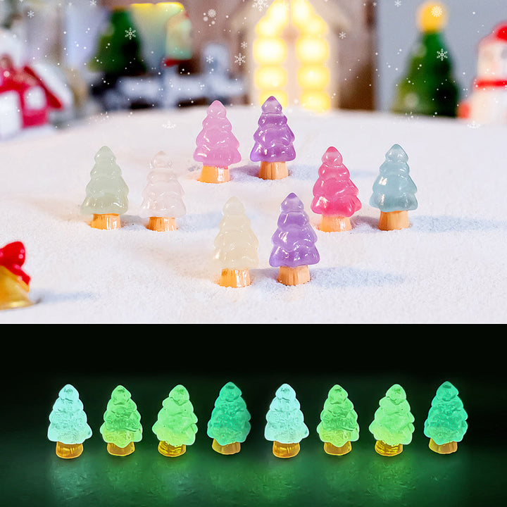 Olivenorma Lot de 5 mini sculptures en cristal pour sapin de Noël Décoration en pierres précieuses 